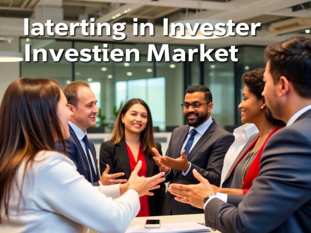 Discutii despre investitii intre oameni de afaceri diversificati.